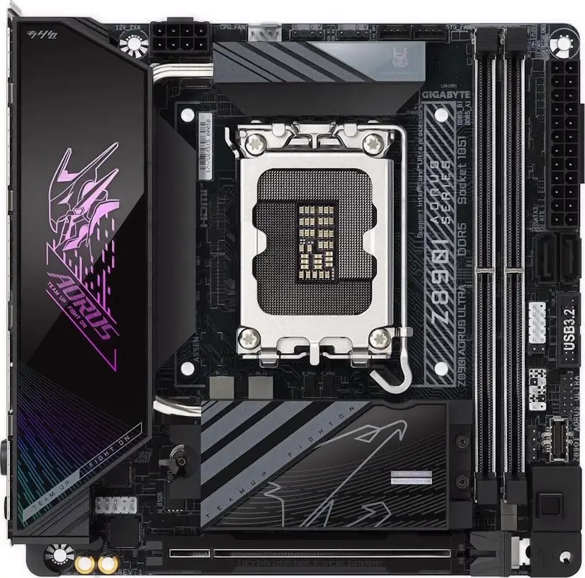 Montaje Placa Base GIGABYTE Z890I AORUS ULTRA Gaming PC Puentes Viejas Montaje Placa Base GIGABYTE Z890I AORUS ULTRA Gaming PC Puentes Viejas